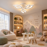 Lustra LED 60W White Lily 3 Mini, Telecomanda