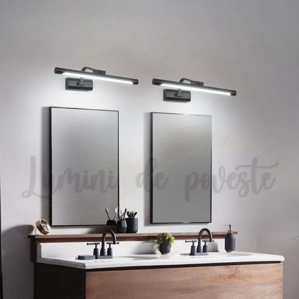 Poza pentru Aplica Baie LED 36W Vision Black (Neagra)