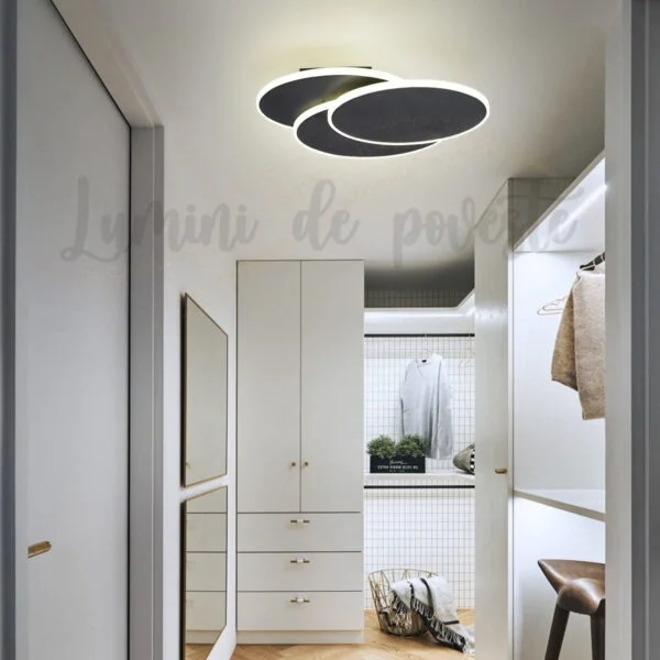 Poza pentru Aplica LED 48W Trio Oval Negru
