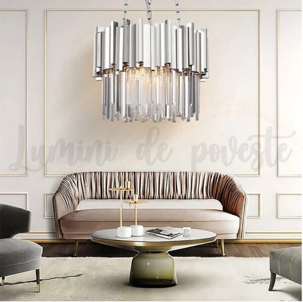 candelabru scaly silver