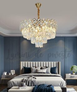 Candelabru LED cu cristale