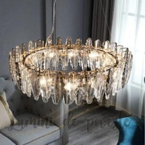 Candelabru LED cu cristale
