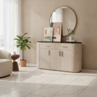 Comoda Beige piele ecologica 150x48