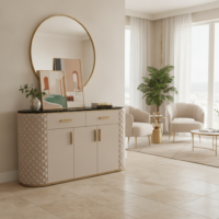 Comoda Beige piele ecologica 150x48
