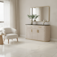 Comoda Beige piele ecologica 150x48