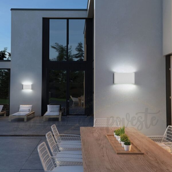Aplica LED Exterior Slim Alb