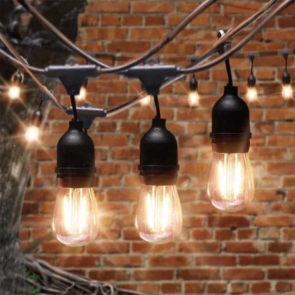 Poza pentru Ghirlanda Luminoasa 10 metri, 10 becuri E27 Vintage 2W incluse