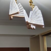 Candelabru LED 36W Butterfly 3 Auriu Rose photo review