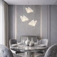Candelabru LED 36W Butterfly 3 Argintiu