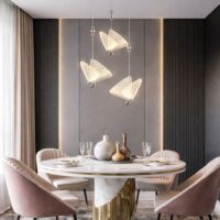 Candelabru LED 36W Butterfly 3 Argintiu