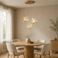 Candelabru LED 36W Butterfly 3 Auriu