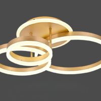 Lustra LED 112W Minimalist 3 Cercuri Gold Mini
