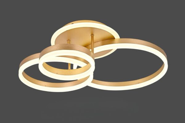 Lustra LED 112W Minimalist 3 Cercuri Gold Mini