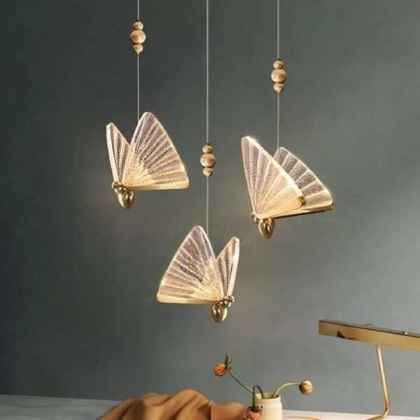 Candelabru LED 36W Butterfly 3 Auriu Rose