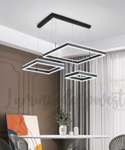 Candelabru LED Balance Minimalist Square Black