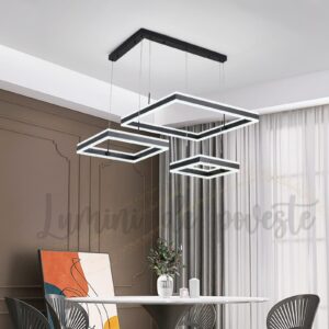 Candelabru LED Balance Minimalist Square Black