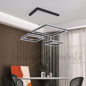 Candelabru LED Balance Minimalist Square Black