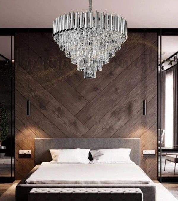 Candelabru LED bohemian silver