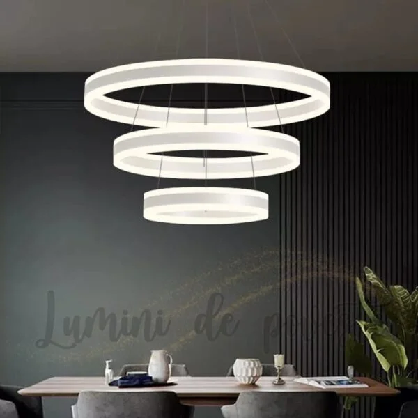 Poza pentru Candelabru LED 308W Alb 3, Telecomanda