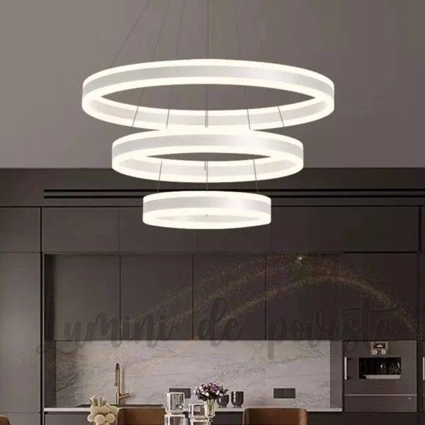 Poza pentru Candelabru LED 308W Alb 3, Telecomanda