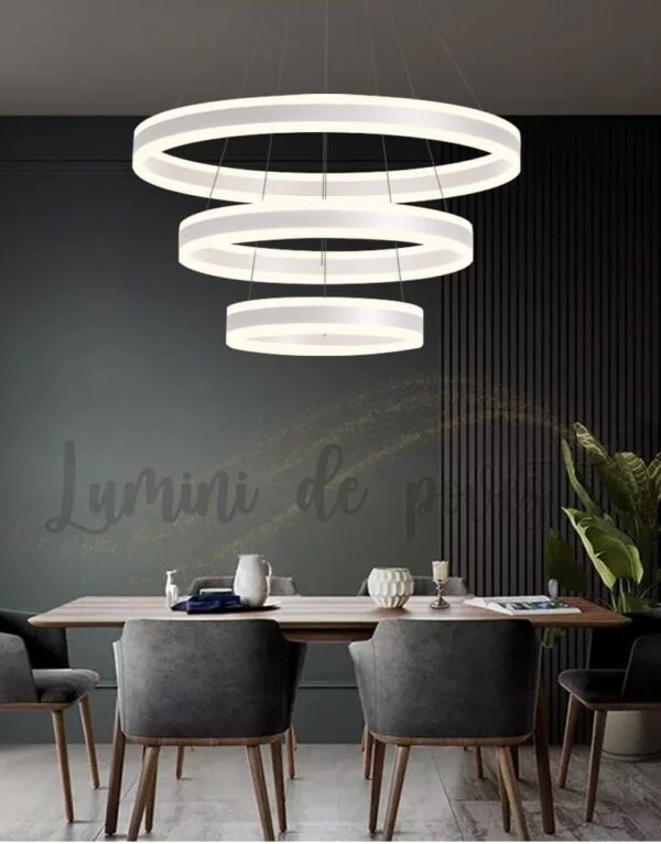 Poza pentru Candelabru LED 308W Alb 3, Telecomanda