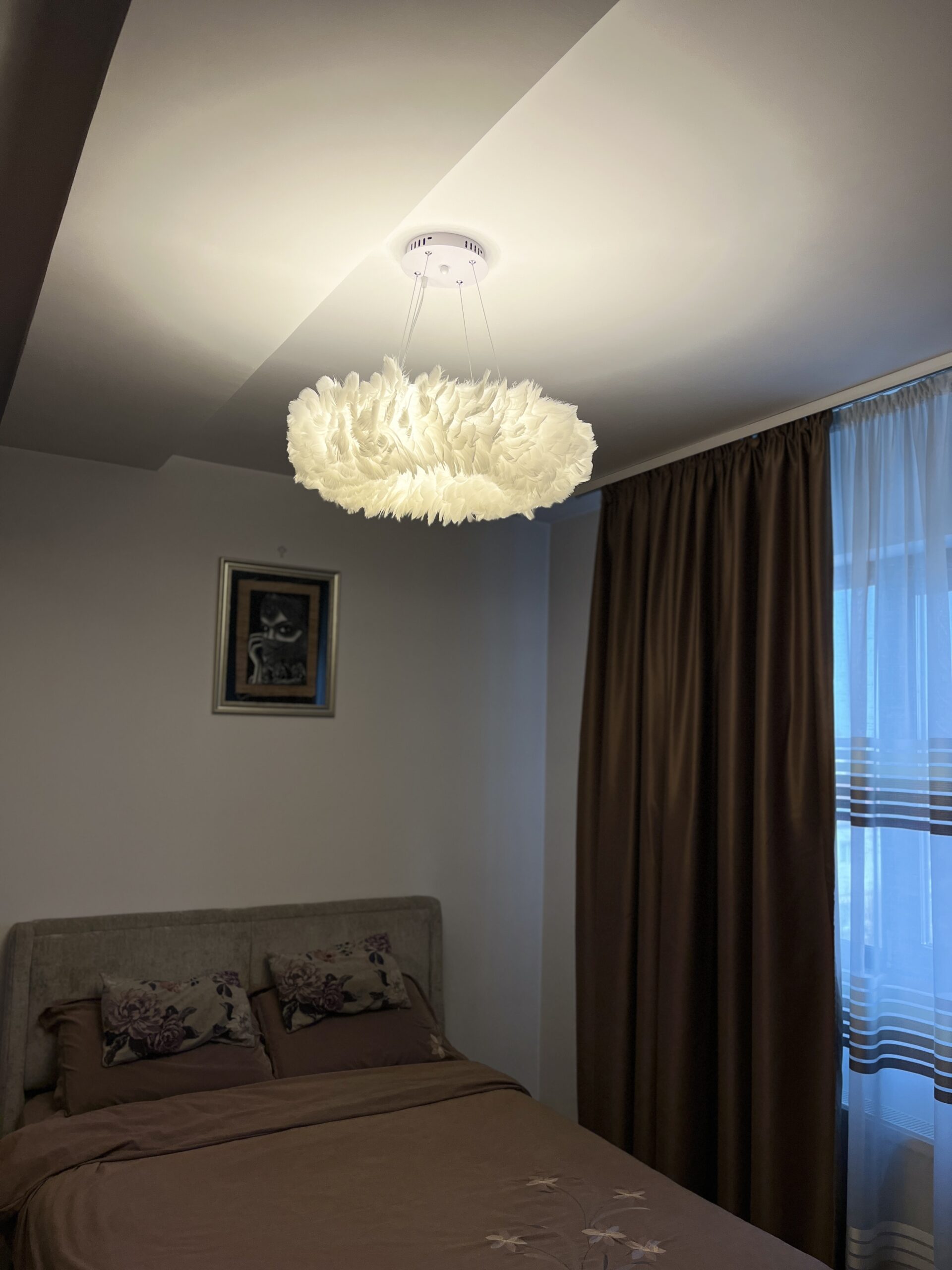 Candelabru cu pene naturale Puff 600 photo review