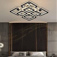 lustra led krystal 8 square