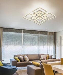 lustra led krystal 8 square