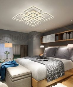lustra led krystal 8 square