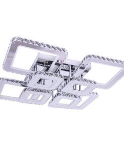 lustra led krystal 8 square