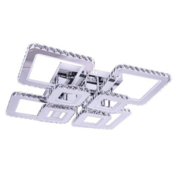 lustra led krystal 8 square