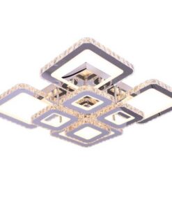 lustra led krystal 8 square