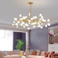 candelabru led white pearl