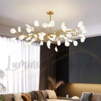 candelabru led white pearl