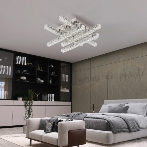 Lustra LED Krystal Zig Zag
