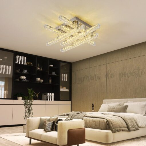 Lustra LED Krystal Zig Zag