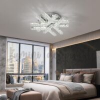 Lustra LED Krystal Zig Zag Rotund