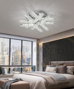 Lustra LED Krystal Zig Zag Rotund