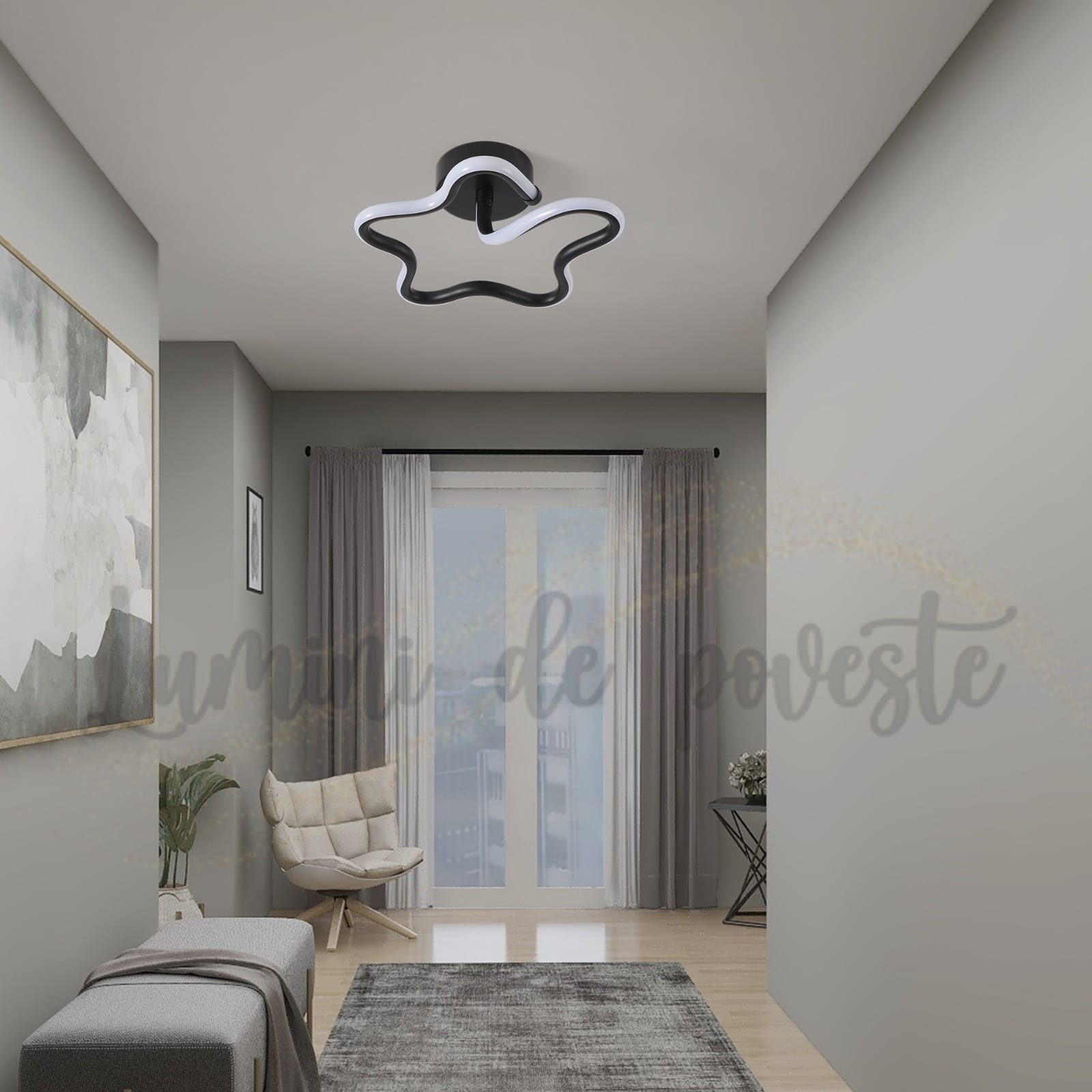 Aplica LED 32W Star Negru Aplica LED 32W Star Negru