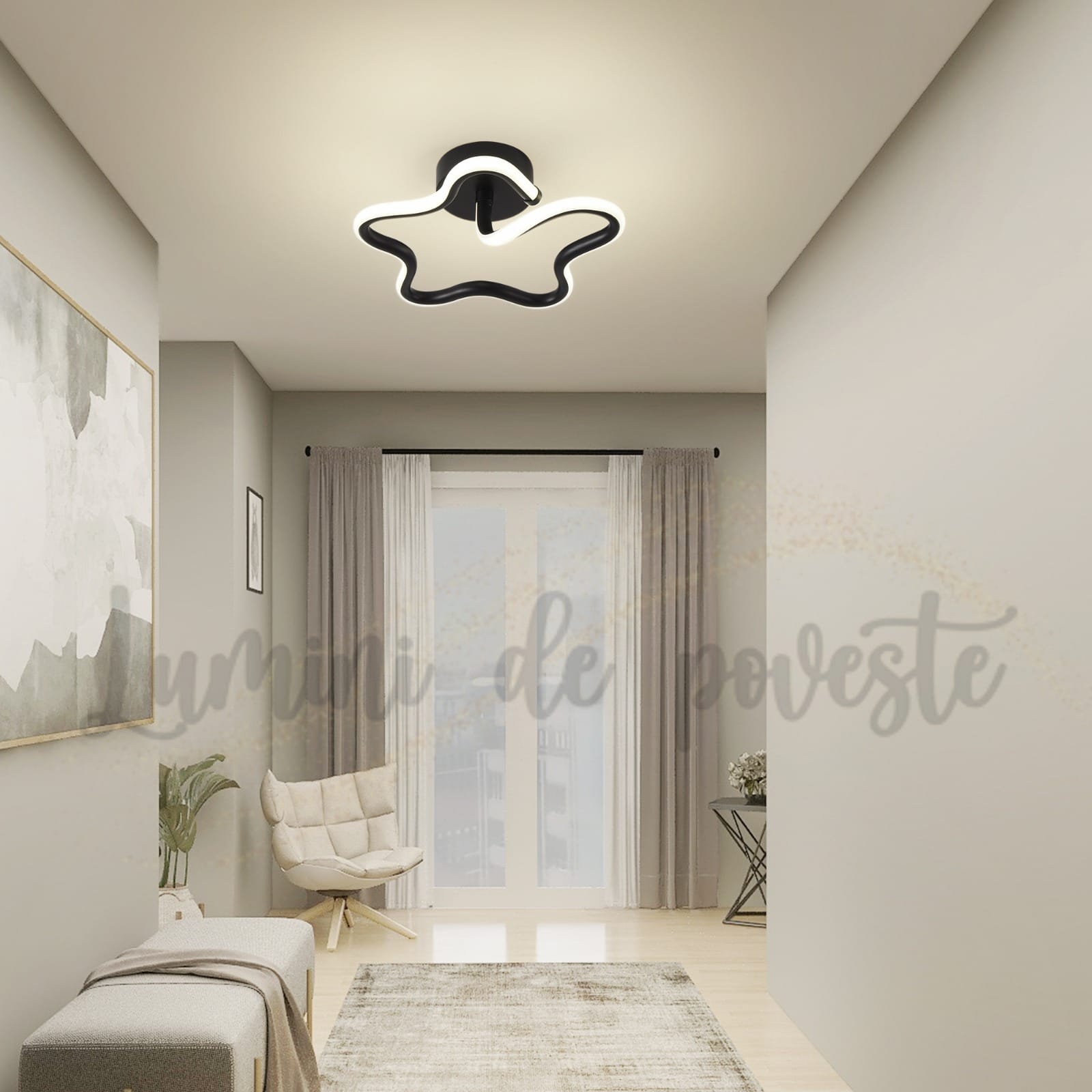 Aplica LED 32W Star Negru Aplica LED 32W Star Negru