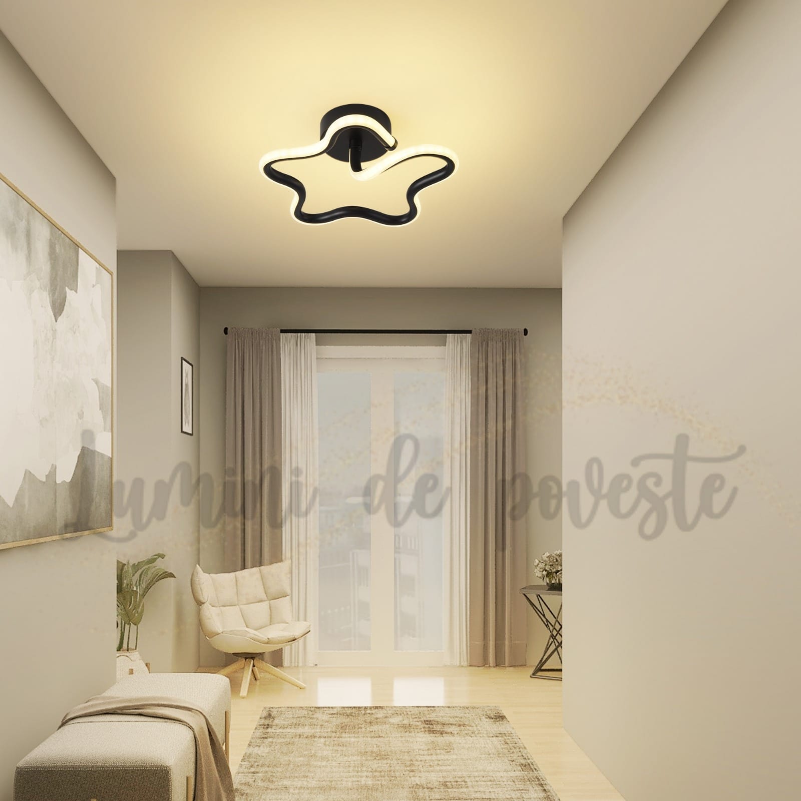 Aplica LED 32W Star Negru Aplica LED 32W Star Negru