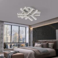 Lustra LED Krystal Zig Zag Rotund