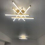 Lustra LED 150W Zig Zag Gold Rotund, LED inclus, 6 surse de iluminare, Lumina: Cald, Natural, Rece photo review