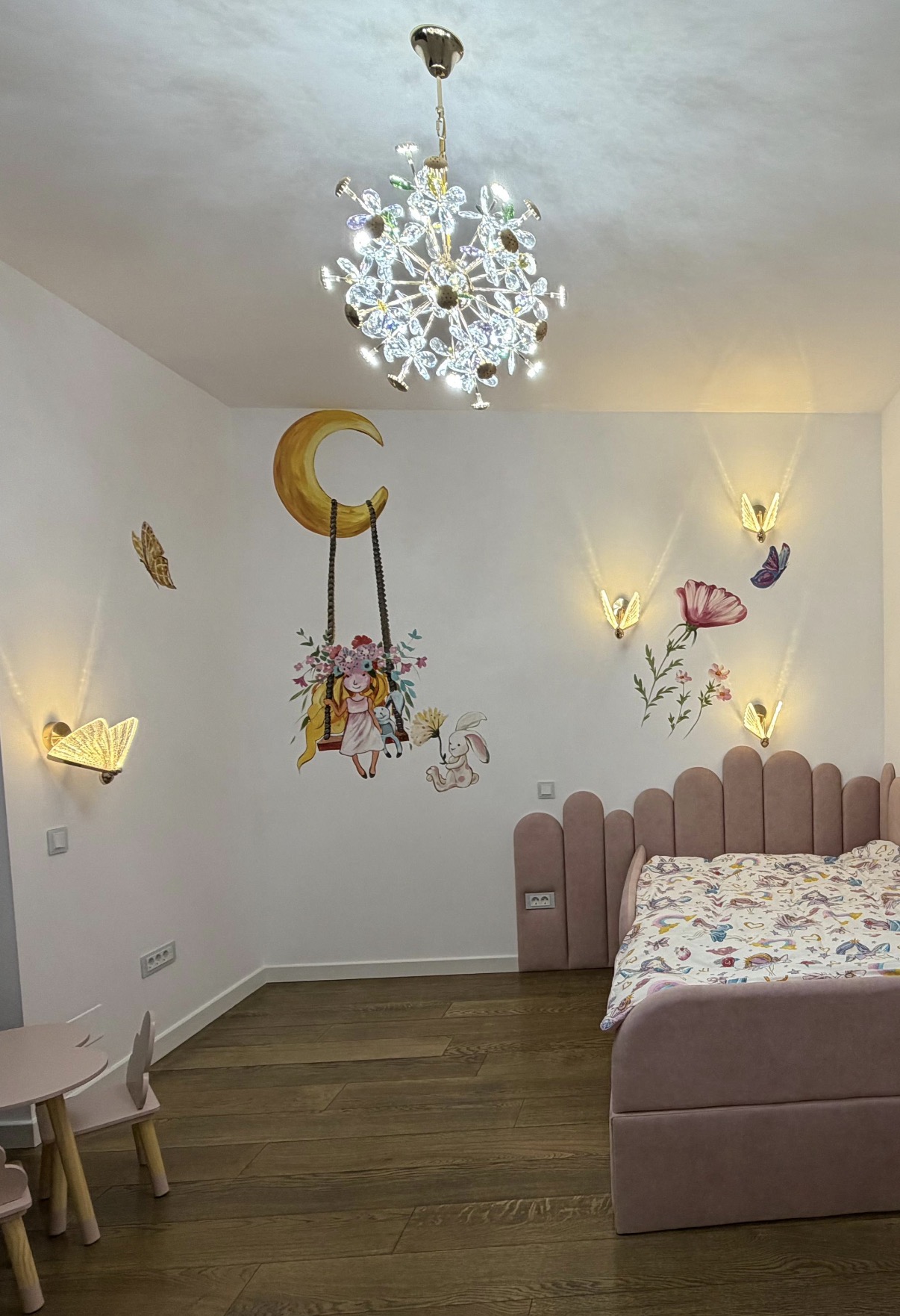 Aplica LED 12W Butterfly 1 Auriu Rose photo review