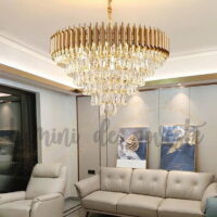 candelabru bohemian gold