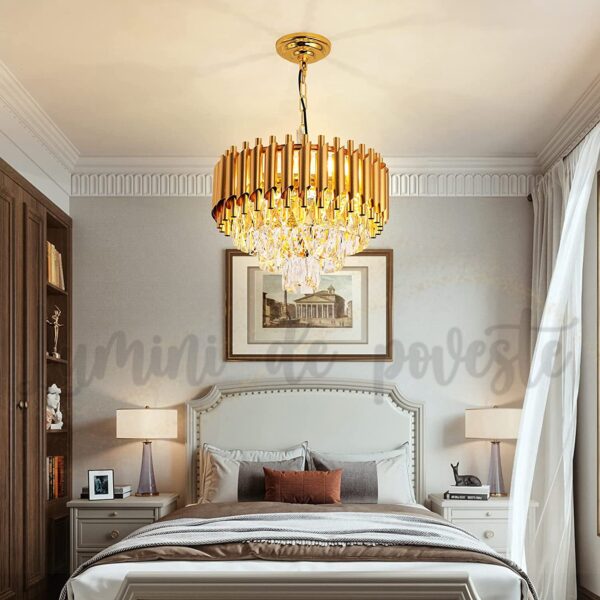 candelabru bohemian gold