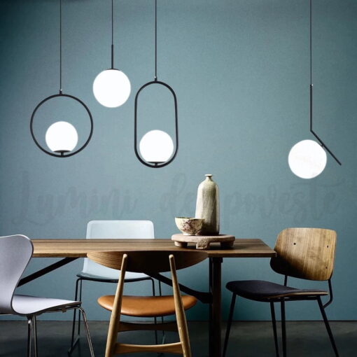 Pendul LED Moon Black