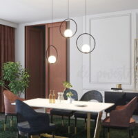 Pendul LED Moon Black