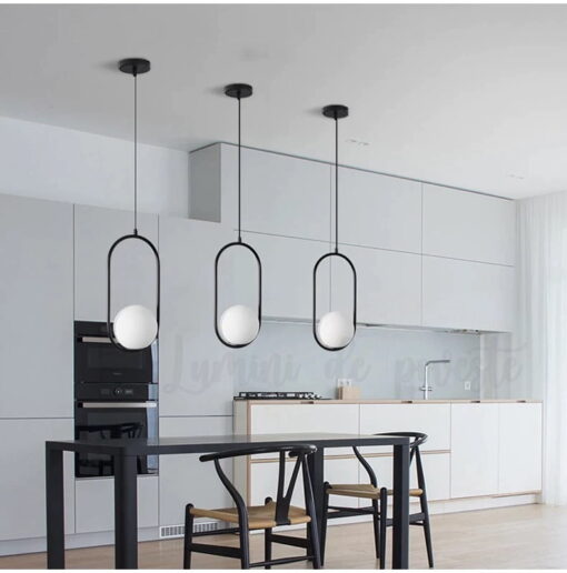 Pendul LED Moon Black