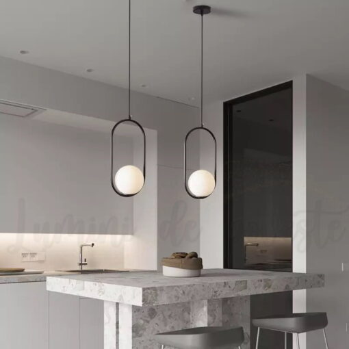 Pendul LED Moon Black